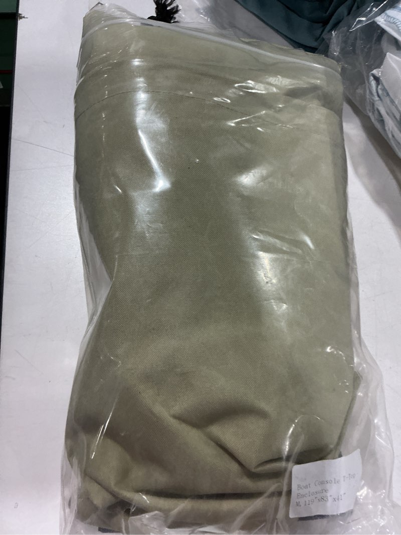 Condition photo showing Good Condition for boat console t-top enclosure, transparent rain cover, marine windshield spray curtain for consoles over 27½" over to 27" width