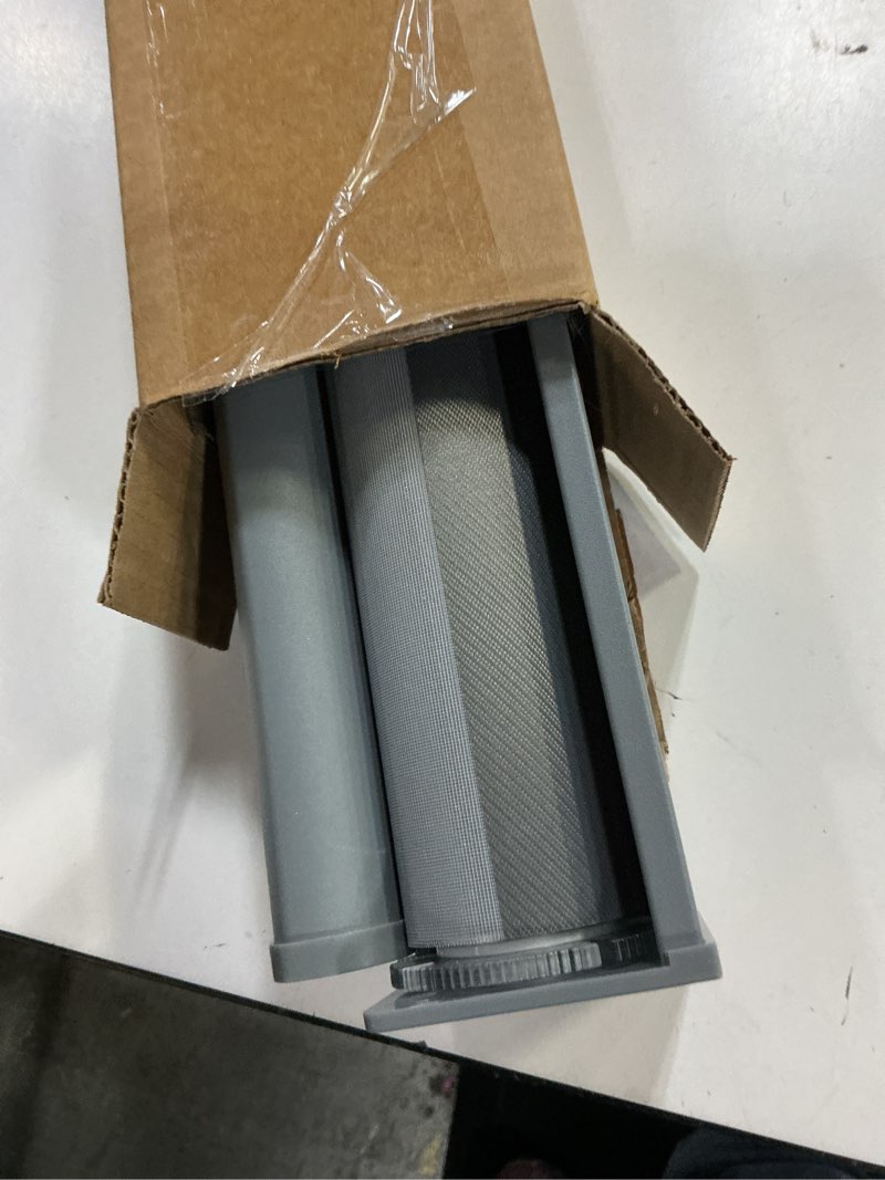 Condition photo showing As Is for aosky cordless zebra blinds for windows pull down roller window shades dual layer light filtering privacy for day and night, free-stop door shades for home easy to install (20" w x 72" h, grey) 20"w x 72"h grey