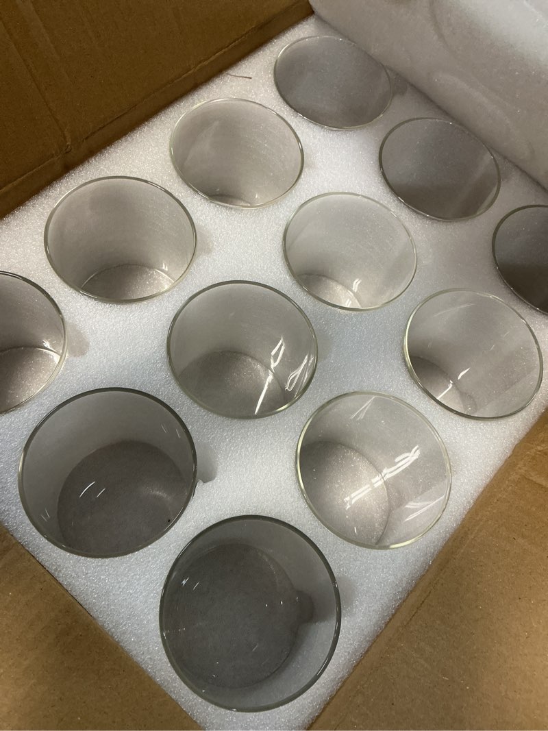 Condition photo showing New/Like New for 12pcs glass cylinder vases for centerpieces - 4 inch small flower vase for wedding decorations, clear glass flower vases floating candle holder for table centerpiece wedding home décor 12 pack 4 inch
