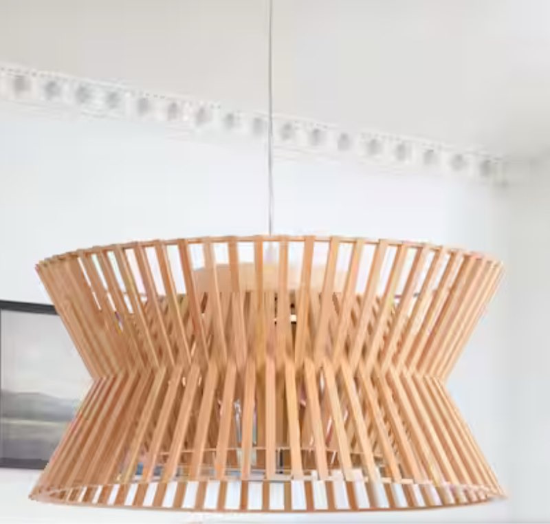 Highler 3-Light Wood Basket Chandelier