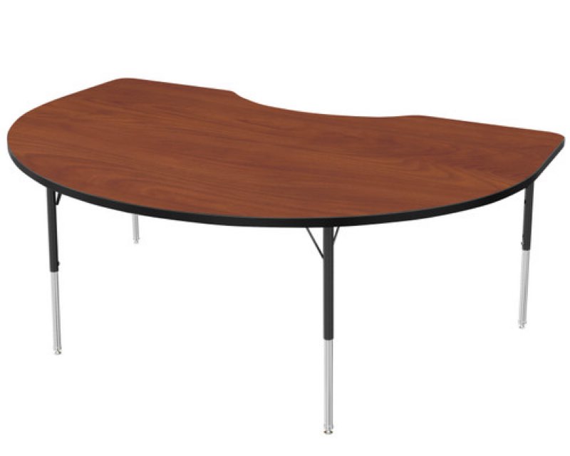 (Incomplete missing legs) MG2200 Series Kidney Adjustable Height Activity Table with Light Duty Melamine Top - Marco