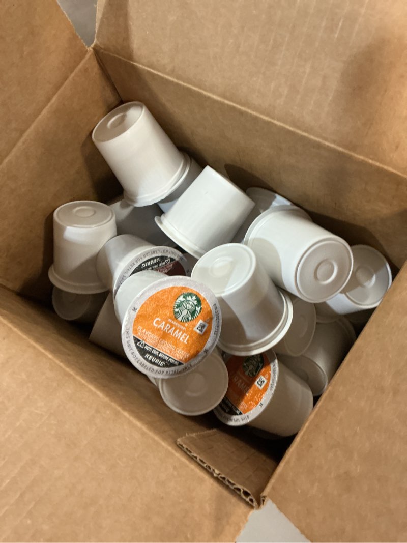 Condition photo showing New/Like New for ((b.b.y 29/apr/26))starbucks k-cup coffee pods—caramel flavored coffee—100% arabica—1 box (40 pods) caramel 40 count (pack of 1)