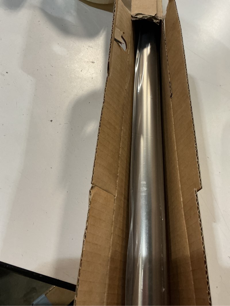 Condition photo showing Good Condition for ivilon drapery window curtain rod - end cap style design 1 inch pole. 72 to 144 inch color satin nickel 72 to 144 in.