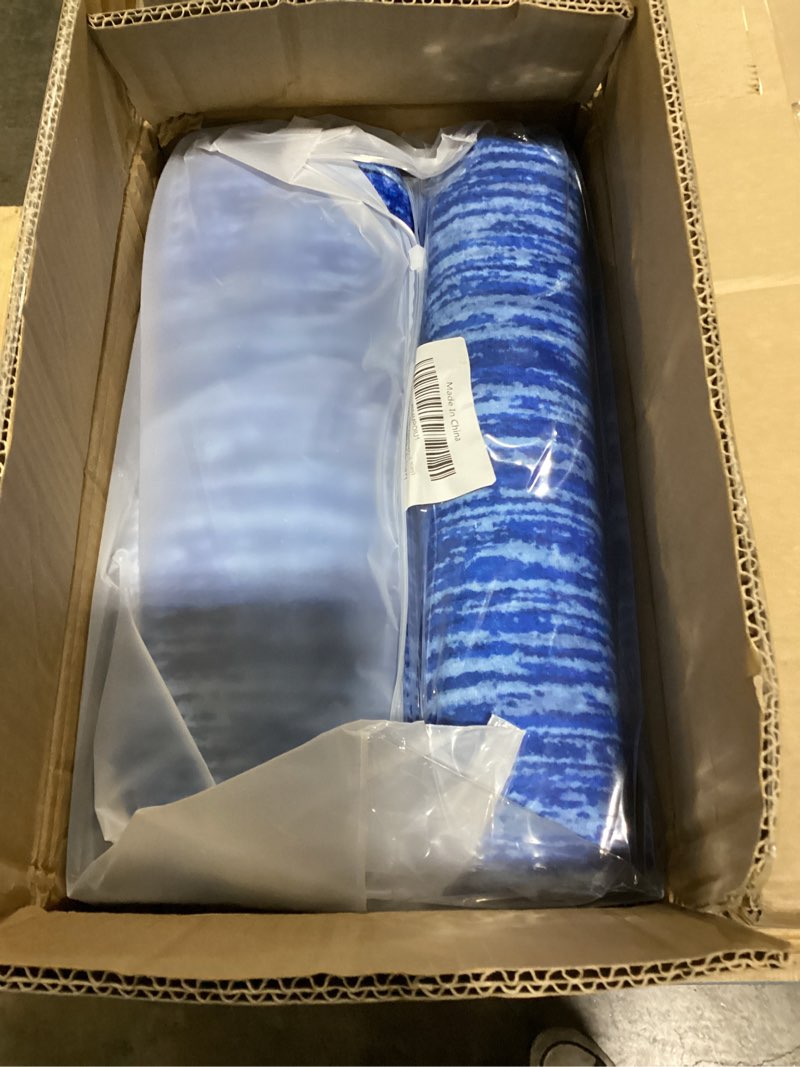 Condition photo showing Good Condition for Valenrug Washable Rugs 5x7 - Non Slip 5x7 Area Rugs for Living Room, Stain Resistant Area Rugs for Bedroom, Foldable Machine Washable Area Rug(5'x7', Navy) 09-navy 5' x 7' (Rectangular)