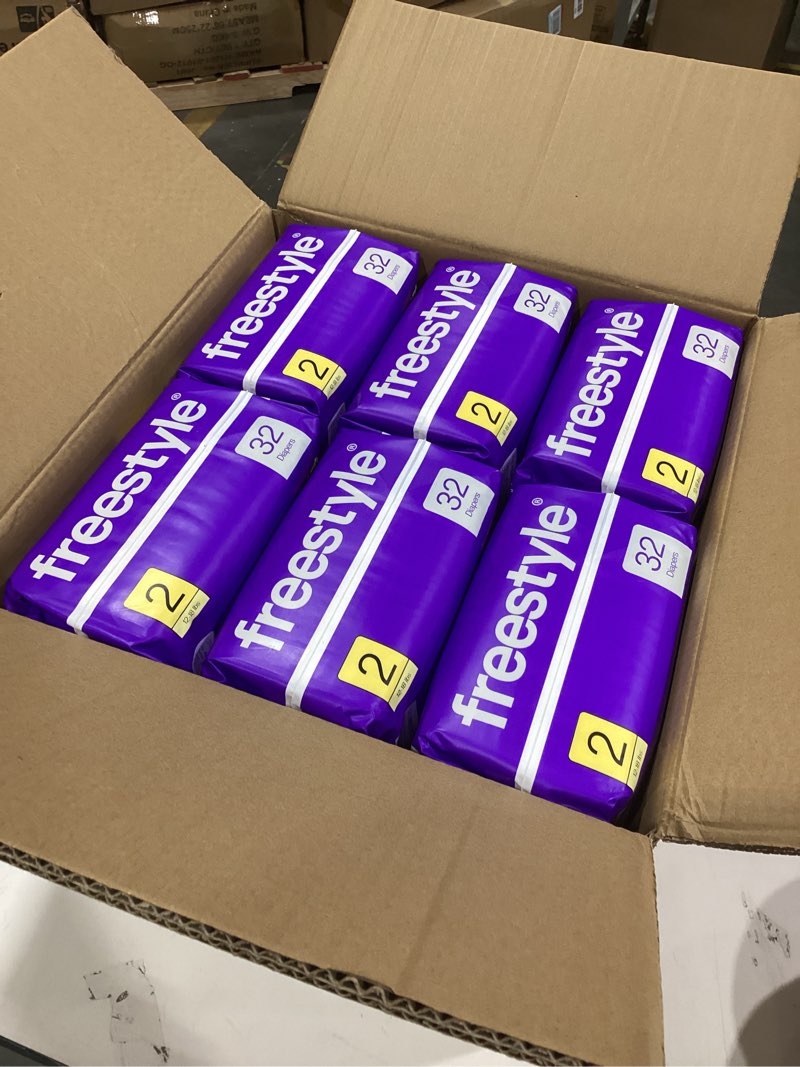 Condition photo showing New/Like New for Freestyle BambooTek Diapers – (Size 2) Hyper Absorbent & Non-Toxic – Disposable Diapers for Sensitive Skin – Ultra Soft Diapers (12-18 lbs) – 192 Count Size 2 - 192 Count