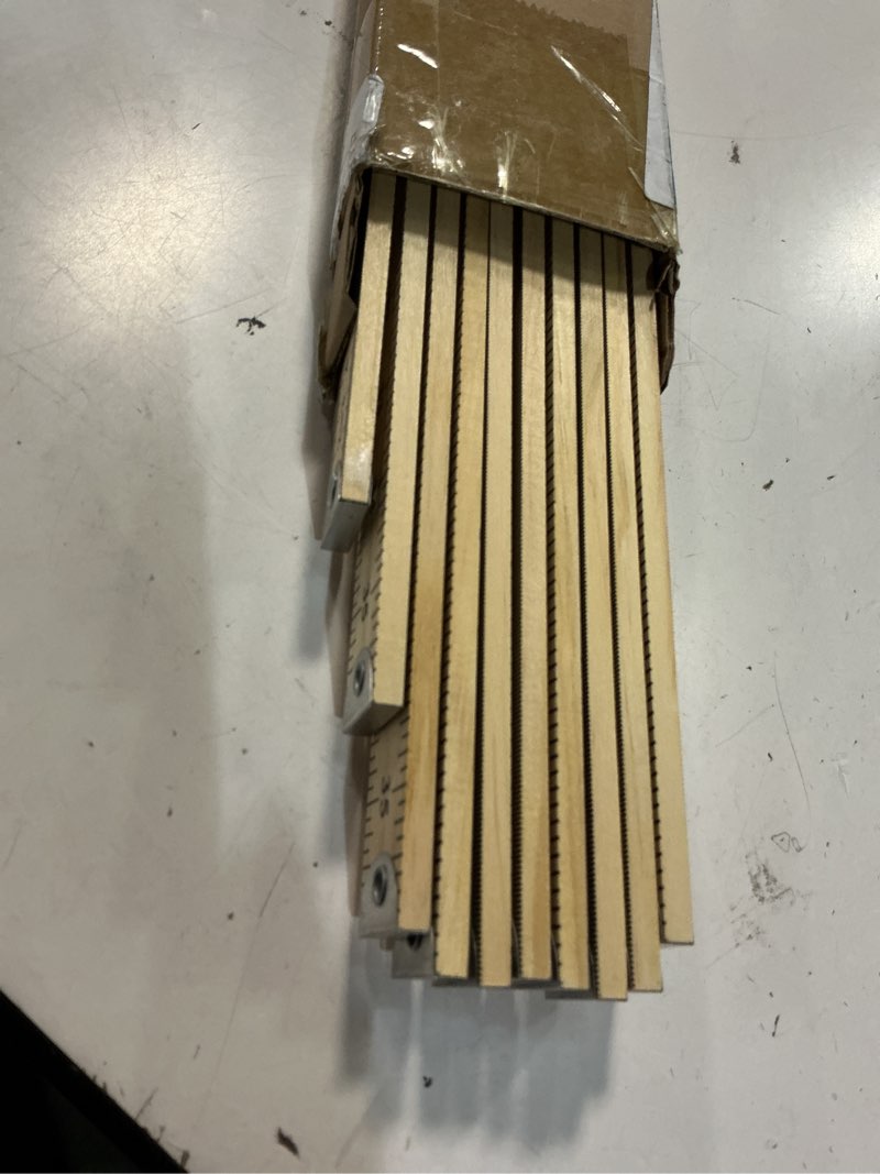 Condition photo showing Good Condition for hoteam 10 pcs heavy duty wooden yardstick 36 inches natural wood yard stick ruler with hang hole metal tips 1/4-inch-thick yardstick ruler metal ends meter stick clothing measuring home office wood color 10