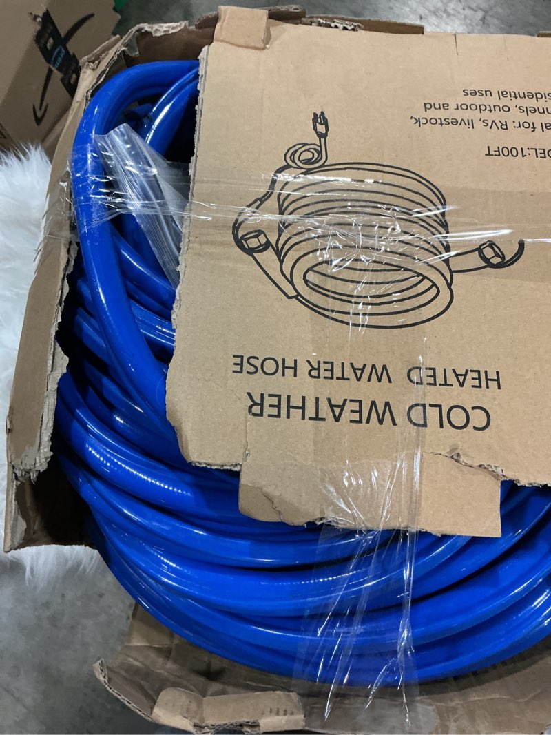 Condition photo showing Good Condition for 100FT Heated RV Water Hose - Freeze Protection Down to -45°F, Heavy-Duty PVC & Brass Fittings, 1/2" ID Lead-Free Hose for Camping/Poultry Farms (100FT)