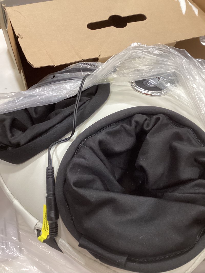 Condition photo showing Good Condition for nekteck shiatsu foot massager machine with soothing heat, fsa eligible air compression deep kneading therapy, hsa massage tools improve blood circulation foot wellness, fits size up to us 13 beige large