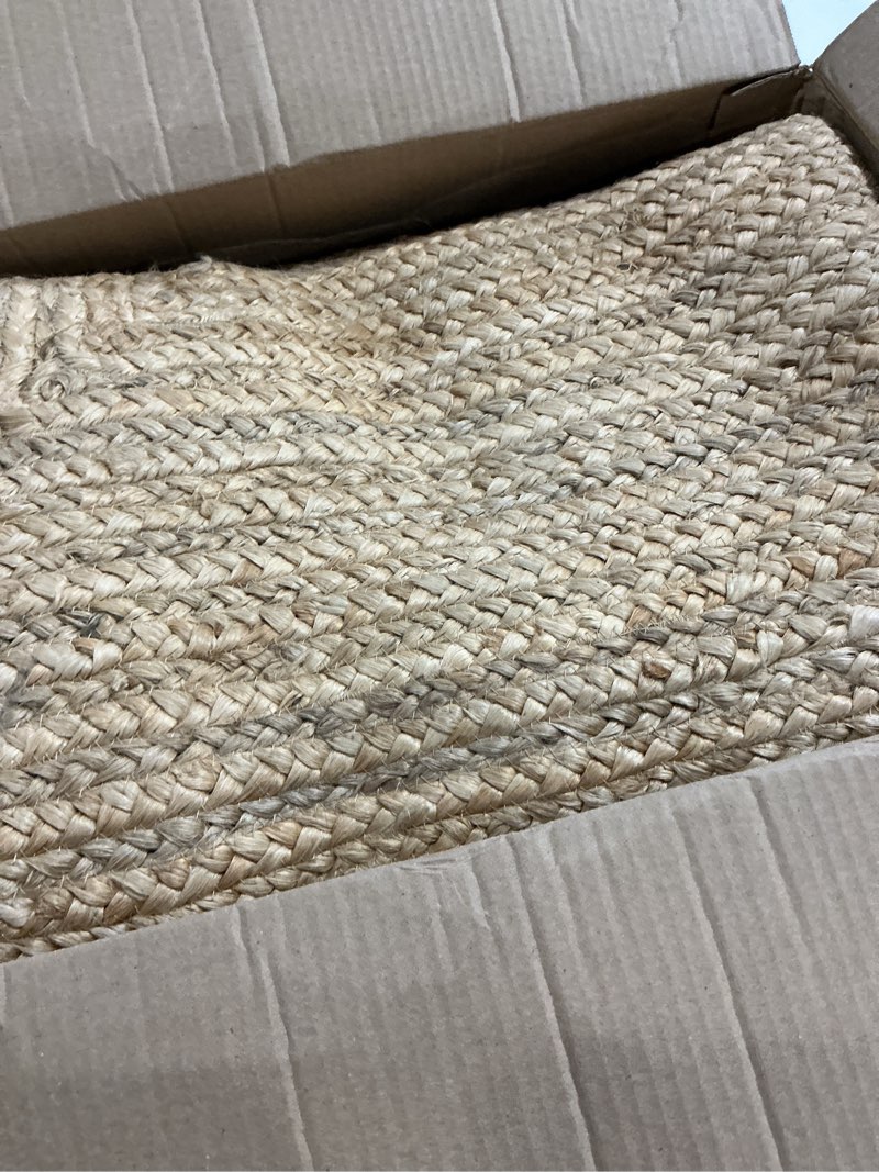 Condition photo showing Good Condition for savi home farmhouse jute burlap table runner 36 inches long, organic eco-friendly rustic vintage dining table runner, 13x36 natural jute braided table runner natural 1'1" x 3' (rectangular)