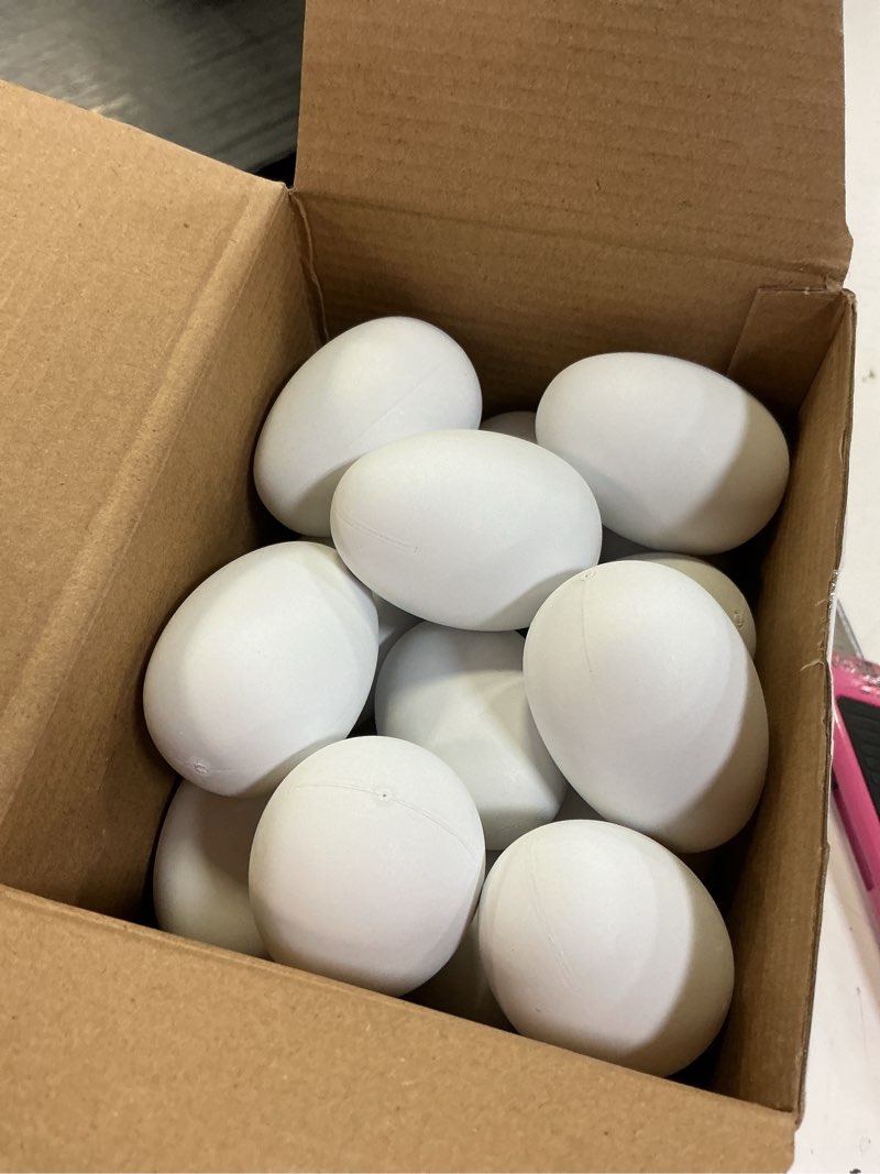 Condition photo showing Good Condition for sallyfashion 30 pcs white plastic eggs paintable fake eggs for crafts, easter hunts, basket fillers, gift and party favor