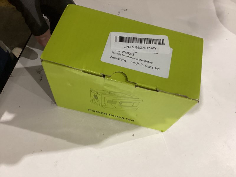Condition photo showing New/Like New for Ecarke 200W Portable Power Inverter Compatible with Ryobi 18V Battery, DC 18V to AC 110V Power Station with 1 AC Outlet, 2 USB, 1 Type-C & LED Light, for Outdoor Emergency Use (No Battery) 1-PACK Green