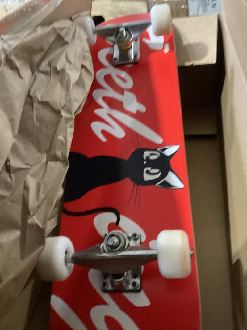 Condition photo showing Good Condition for Professional Double Kick Skateboard, 31 inch Maple Deck, ABEC-9 Bearings, 95A PU Wheels 31" cat