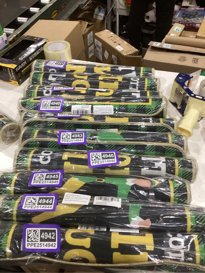 Condition photo showing New/Like New for Buddy The Elf Christmas Decorations, Funny Elf Christmas Door Welcome Mat with Non-Slip Backing, Xmas Front Door Decor Bathroom Kitchen Garden Entryway Mats, Holiday Decor for Indoor Outdoor