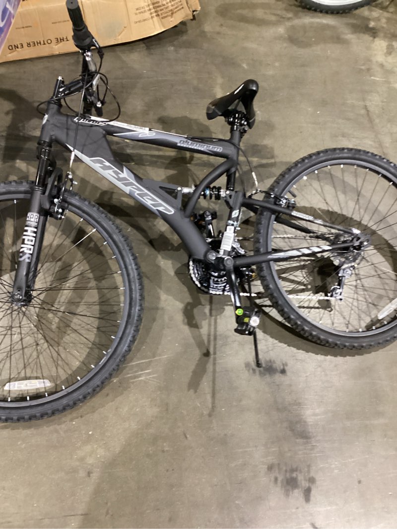 Condition photo showing As Is for hyper bicycles 26" havoc mountain bike, adults ages 13+, black