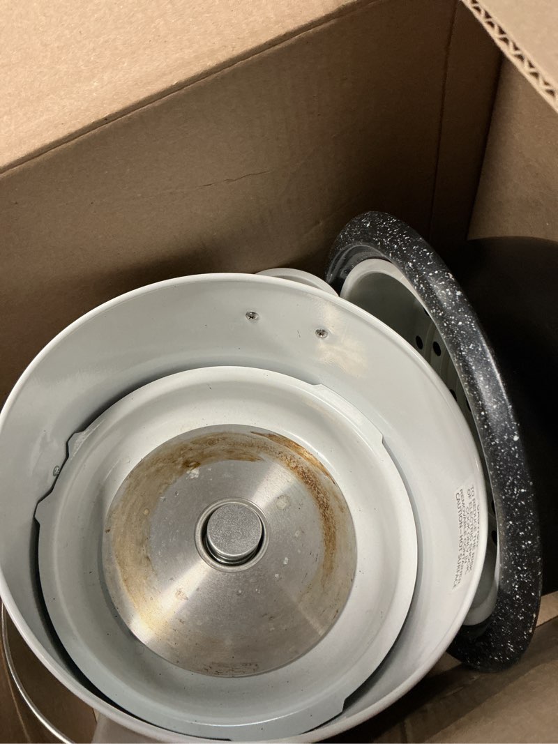 Condition photo showing As Is for aroma® 20-cup (cooked) one-touch rice cooker and food steamer with auto-warm | 10 cups uncooked, 20 cups cooked (arc-390ngp)