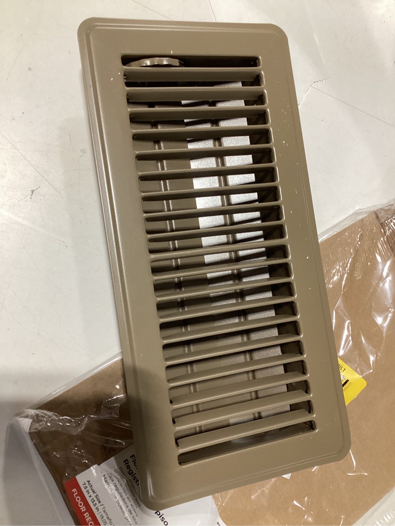 Condition photo showing Good Condition for reliabilt 6-in x 12-in steel brown floor register
