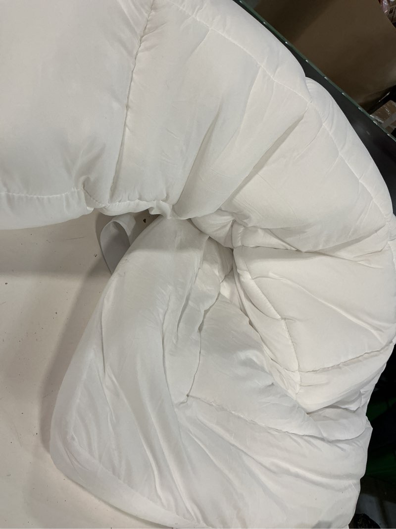 Condition photo showing As Is for Ultra Soft Queen Mattress Topper - Cloud-Like Mattress Pad for Back Pain Relief - Breathable Cooling Material for Hot Sleepers, White White Queen