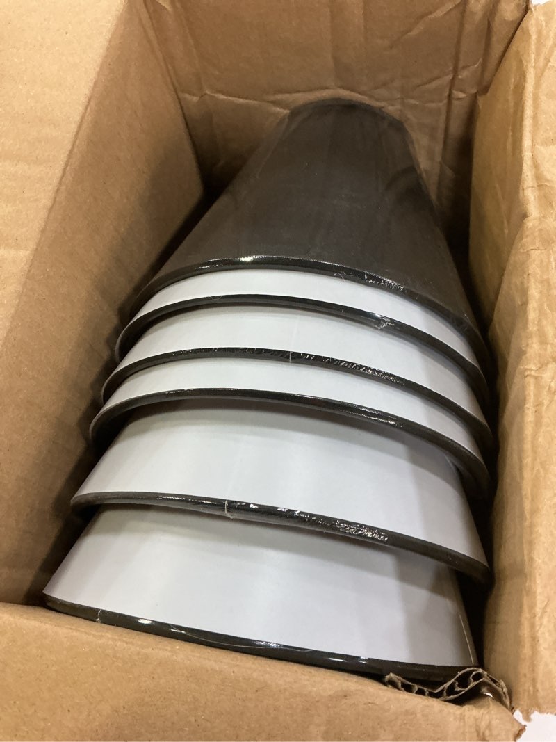 Condition photo showing Good Condition for wellmet chandelier lamp shades, only for candelabra bulbs, clip-on fitter lampshade, 3" x 6" x 5", set of 6 black-gold
