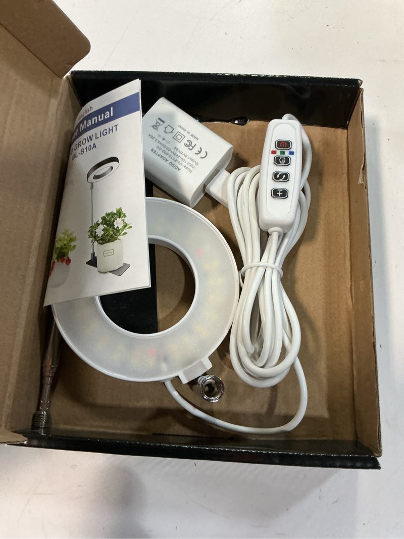 Condition photo showing Good Condition for Grow Lights for Indoor Plants, Full Spectrum Plant Lights for Indoor Growing with with 3/9/12H Timer, 3 Color Modes, 10 Brightness, 6.5"-26" Height Adjustable Small Grow Light, 1 Pack(3.4in) 3.4in-White 1 Pack