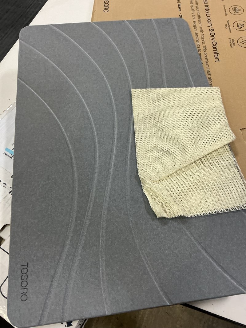 Condition photo showing Good Condition for tosoro - stone bath mat diatomaceous earth shower mat non-slip super absorbent diatomite stone bath