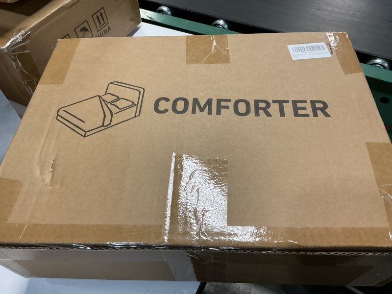 Condition photo showing New/Like New for Queen Comforter Set, Comforters Queen Size Suitable for All Seasons, 3pcs Soft Bedding Comforter Sets, 1 Comforter (88"x88") and 2 Pillow Shams (20"x26") Blue Queen (88"x88")