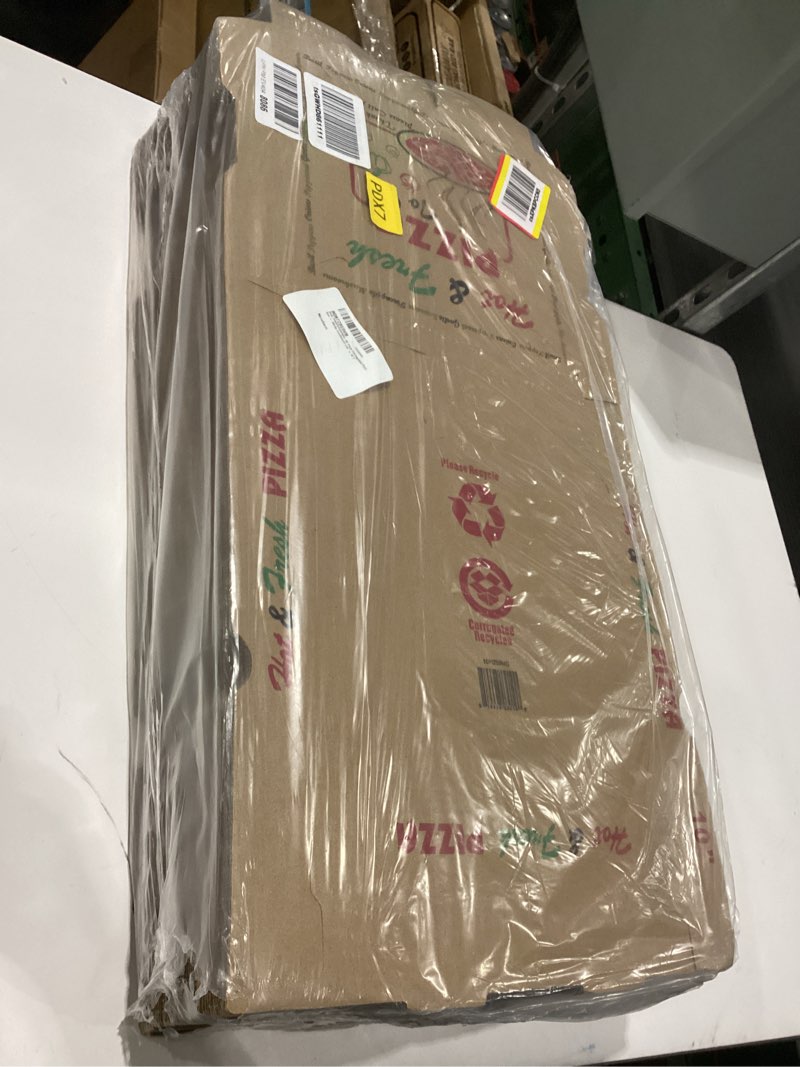 Condition photo showing Good Condition for 50 Pack Corrugated Pizza Box - Brown with Pizza Design Cardboard (18\" x 18\")
