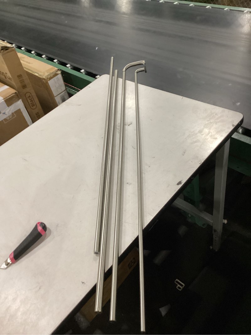 Condition photo showing New/Like New for umbra twilight double curtain rod set – wrap around design ideal for blackout or room darkening panels, 48 to 88 inches, nickel nickel 48" to 88"