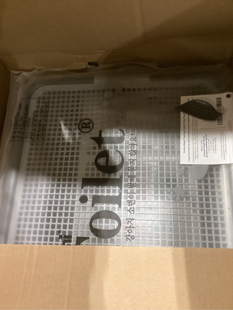Condition photo showing Good Condition for Mesh Training Toilet Potty Tray for Puppy and Small Size Dog 20.3 x 16.3 x 1.2 inch (Gray+Gray)