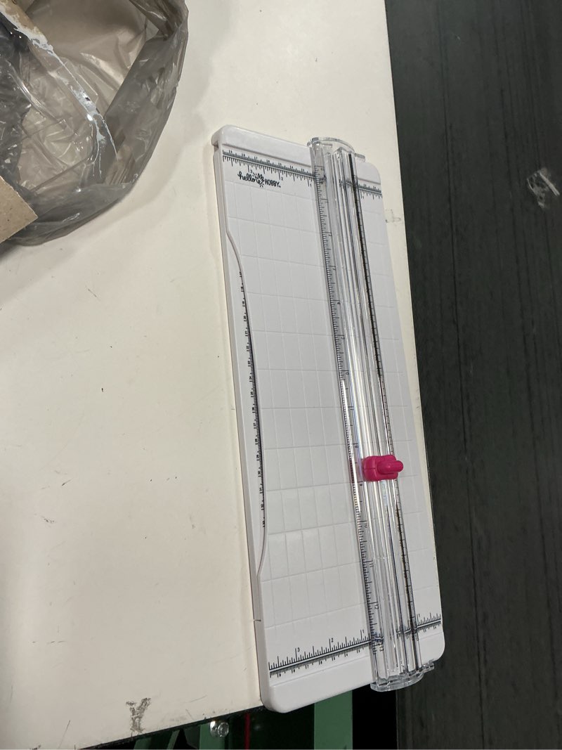 Condition photo showing As Is for hello hobby multi-purpose personal paper trimmer  13   plastic  pink  1-count