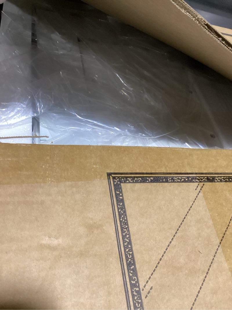 Condition photo showing Good Condition for Keonjinn 24” x 32” LED Bathroom Mirror with Frontlit & Backlit, Gold Metal Framed Beveled Edge Mirror for Wall, LED Mirror with Anti Fog, Stepless 3-Color Temperatures, UL-Listed LED Driver Gold 32"L x 24"W