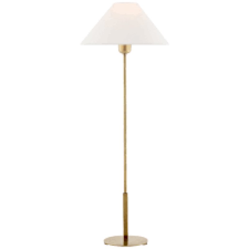 J. Randall Powers Hackney Buffet Lamp Shade Type: Fabric, Base Color: Hand-Rubbed Antique Brass