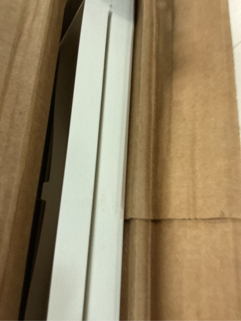 Condition photo showing New/Like New for ekena millwork lifetime vinyl ll1s14x06700wh standard cathedral top center mullion, open louver vinyl shutters, w/installation shutter-lok's & matching screws (per pair), 14 1/2"w x 67"h, white 14.5-in. w x 67-in. h 001 - white