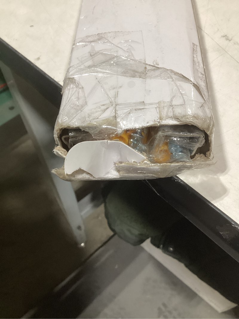 Condition photo showing As Is for Folding Shelf Brackets 18 inch 2 Pcs - Heavy Duty Stainless Steel DIY Wall Mounted Collapsible Shelf Bracket, Space Saving for Garage Workstation, Stuff Supports, Table, Workbench Stainless Steel 18 Inch- 2 Packs