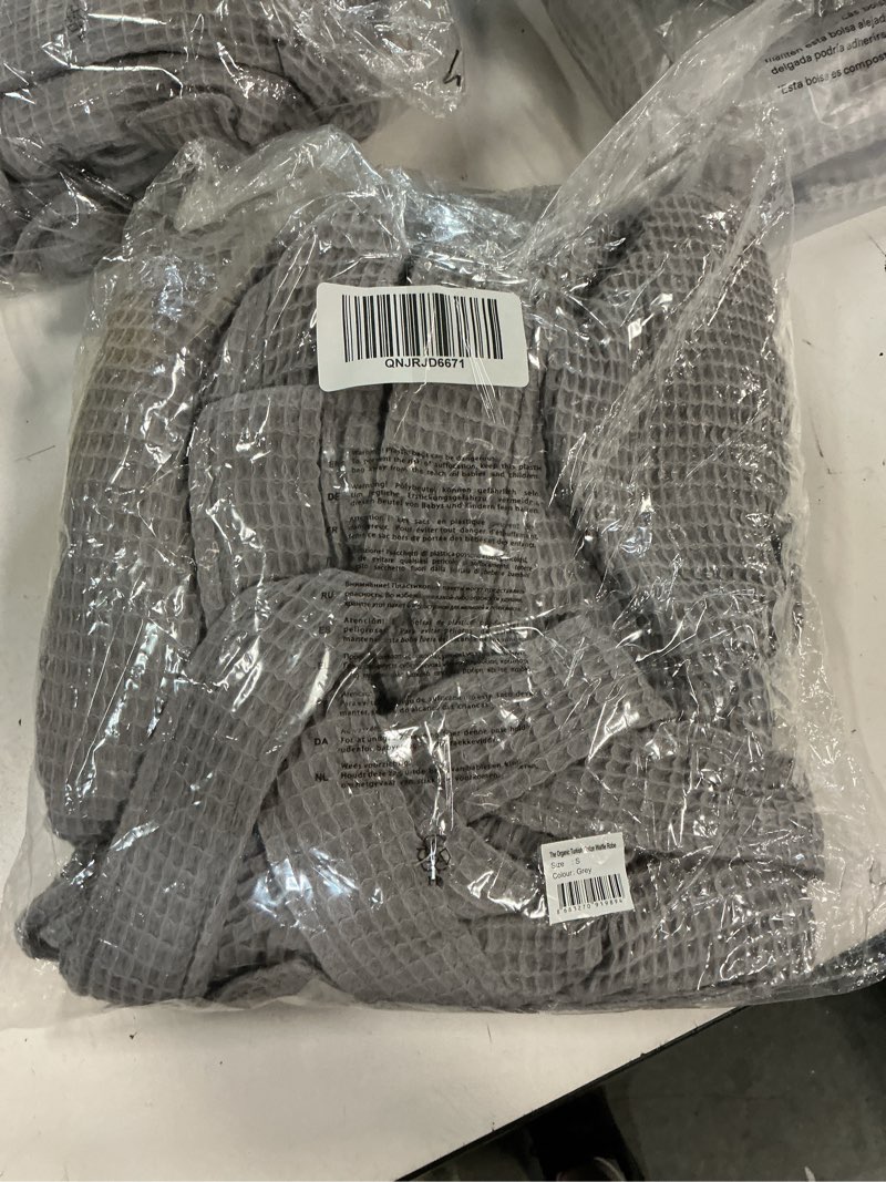 Condition photo showing Good Condition for organic turkish waffle robe, grey small