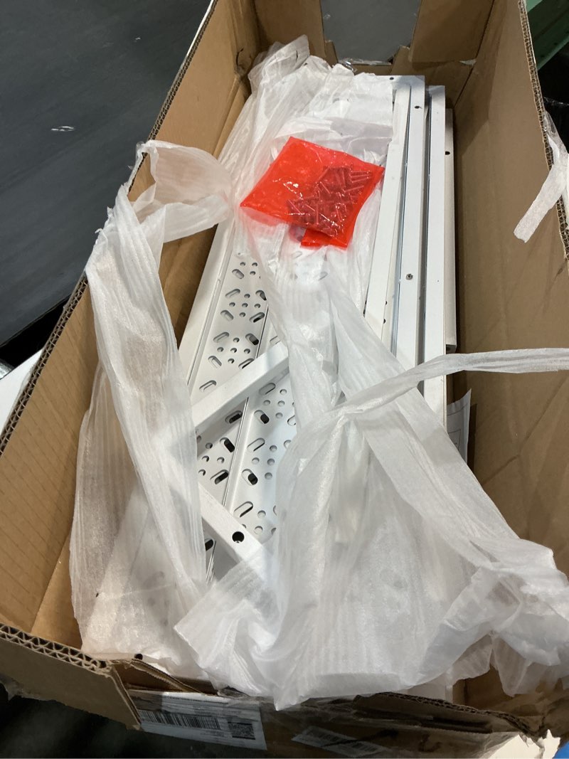 Condition photo showing Good Condition for Garden 4 you 3 Tiers Metal Plant Stand,Rectangular Ladder Flower Pots Outdoor Plant Rack, Indoor Plant Display Rack, Heavy Duty Utility Storage Organizer for Home Garden Patio Balcony, Stair Style(White) White 27.5"L x 23.6"W x 23.6"H