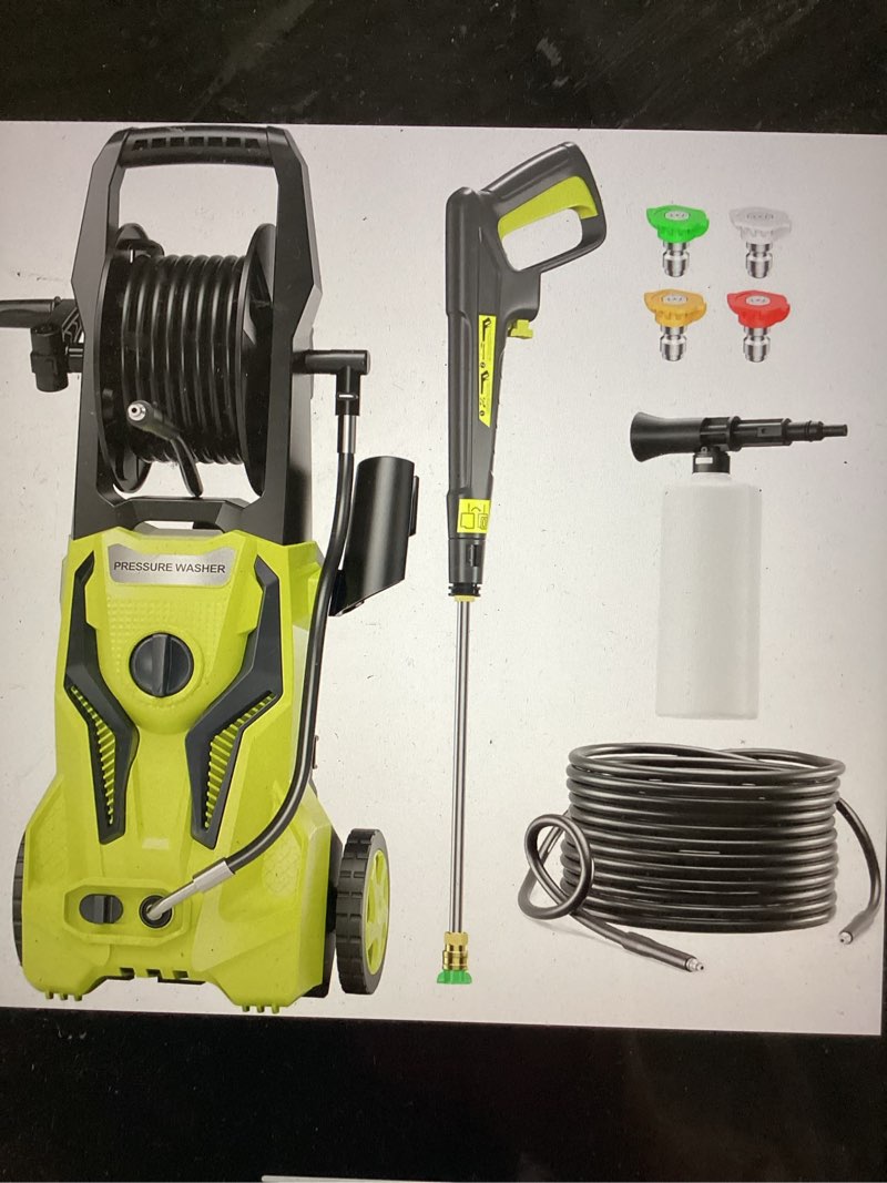 Electric Pressure Washer - 5000PSImax 3.2GPM ZHUOLIN Power Washer for Cars Washing with 25FT Pressure Hose, Dark Yellow