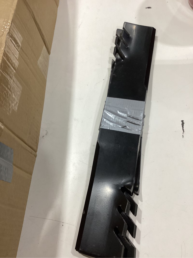 Condition photo showing As Is for 396-719 mulching blades for 54'' deck compatible with john dee re z375r, m143520 lawn mower blades fit z445 replace m145516 m152726, 3 pack 396-719_3pc