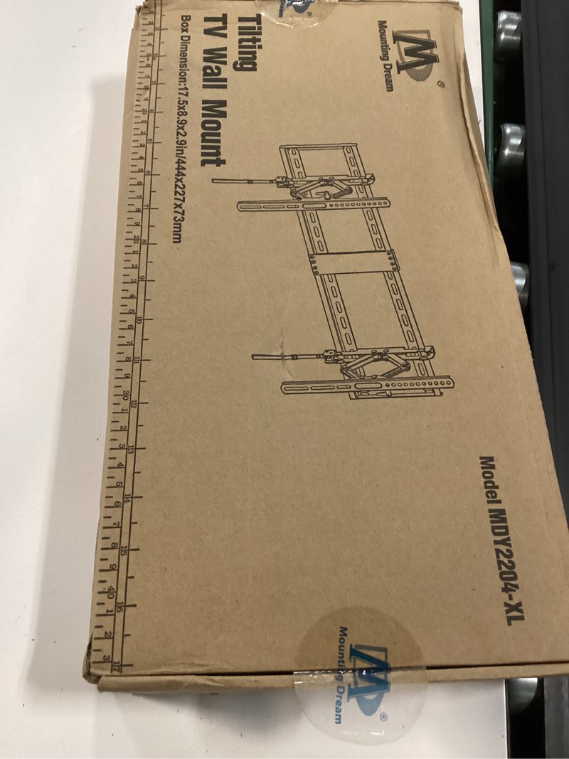 Condition photo showing New/Like New for mounting dream advanced tilt tv wall mount for most 42-90 inch flat and curved television, universal mount bracket with extension up to 7 inch, fits 16", 24", 32" studs, max vesa 800x400mm and 120lbs advanced tilt for 42"-90" tv & 32'' studs