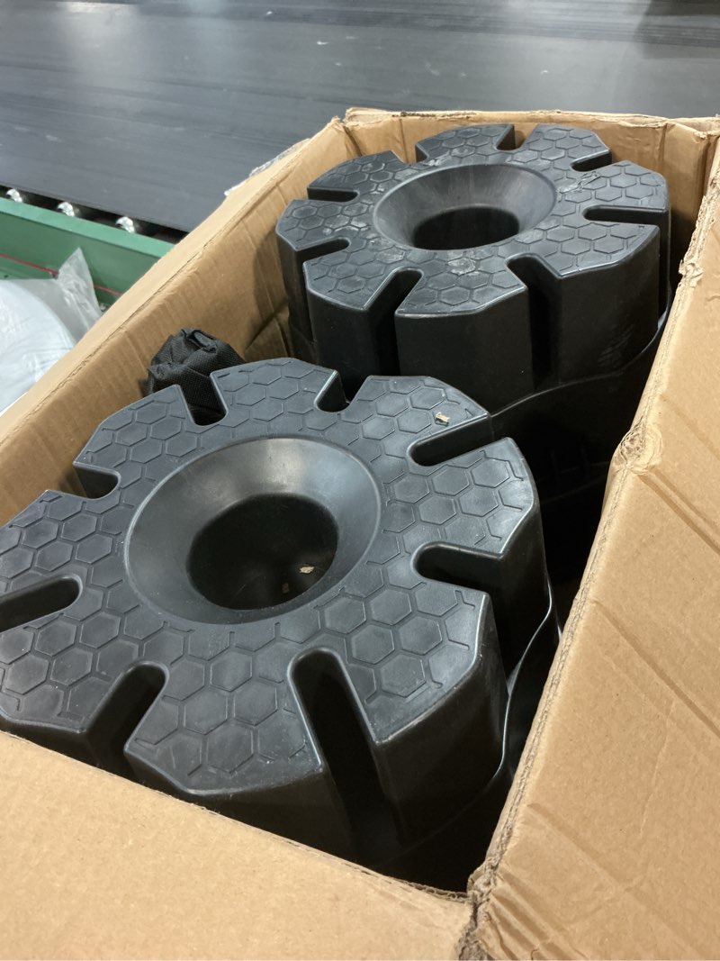Condition photo showing Good Condition for trailer jack block 4 pack - rv leveling blocks for travel trailers wheels and any jack, 20,000 lbs rv camper leveling blocks with bag, leveling blocks universal compatibility & convenient storage
