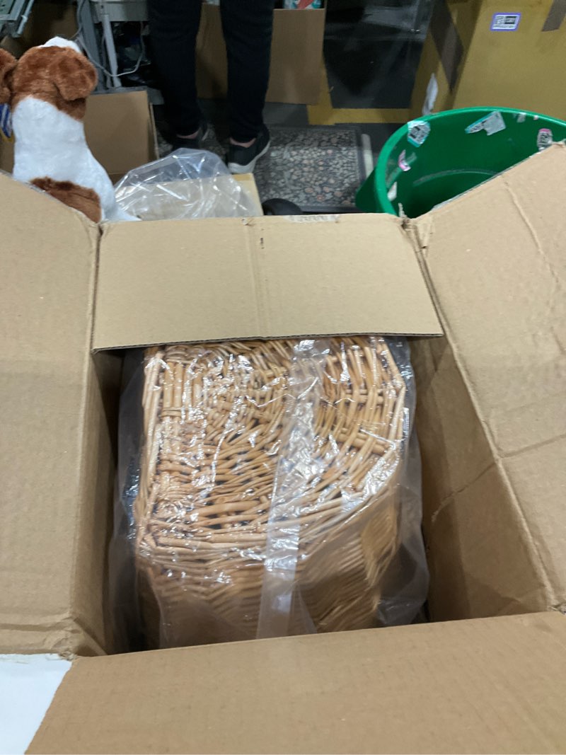 Condition photo showing Good Condition for prosource wicker bike basket front cargo for women and men, fits most bikes, beach cruiser, stationary bike, ebike, road bike, light brown