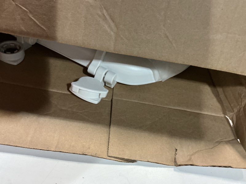 Condition photo showing As Is for Mayfair by Bemis Eden Cushioned vinyl White Round Padded Toilet Seat Item