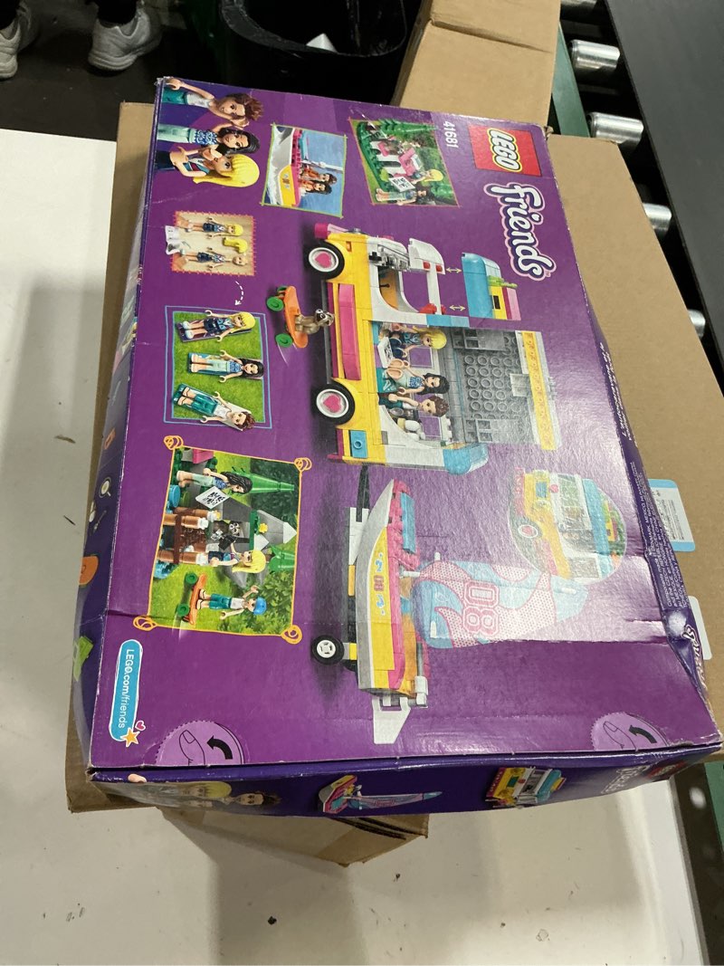 Condition photo showing New/Like New for LEGO Friends Forest Camper Van and Sailboat 41681 Building Kit; Forest Toy; New 2021 (487 Pieces) Standard Packaging