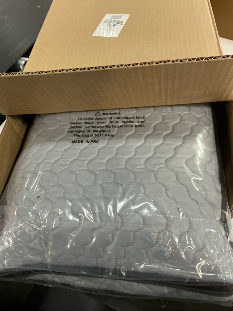 Condition photo showing New/Like New for china storage containers 5-piece set moving boxes for dinnerware, glasses, plates, mugs and saucers sturdy quilted microfiber dish organizer with dividers for seasonal storage - holds set of 12, gray gray 5 piece storage set