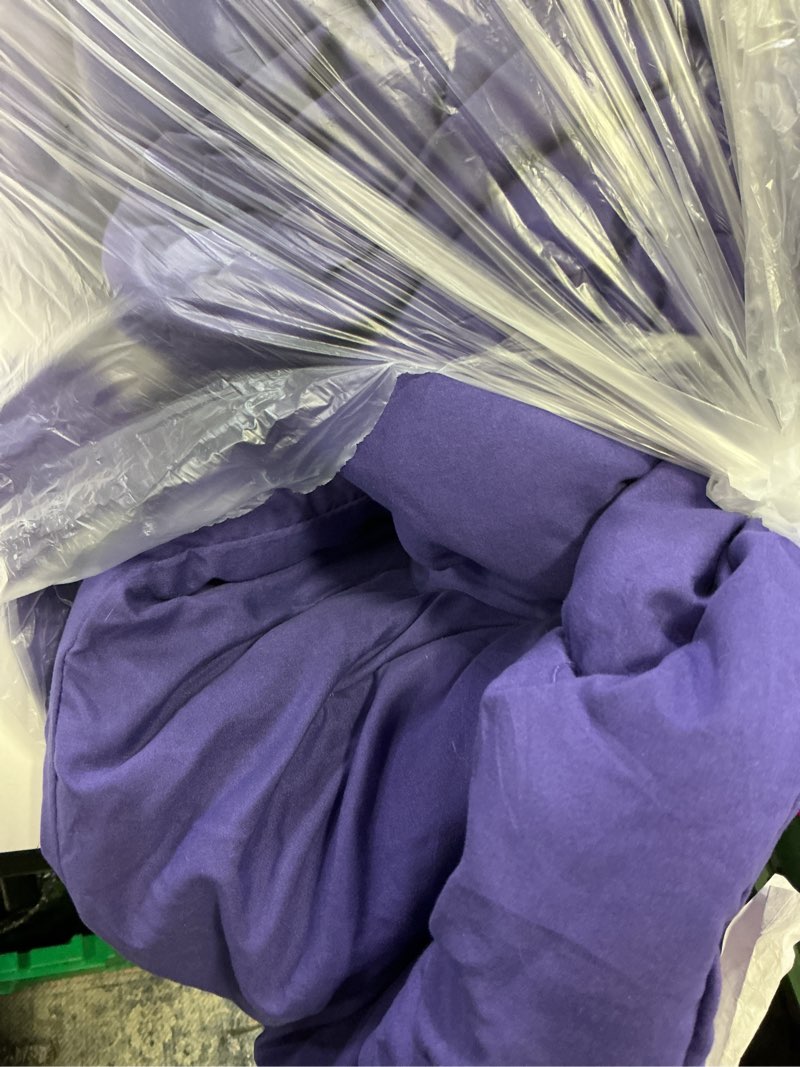 Condition photo showing As Is for (Similar products, unknown size) Love's cabin Full Comforter Set Purple, 7 Pieces  Bed in a Bag, All Season Bedding Sets with 1 Comforter, 1 Flat Sheet, 1 Fitted Sheet, 2 Pillowcase and 2 Pillow Sham