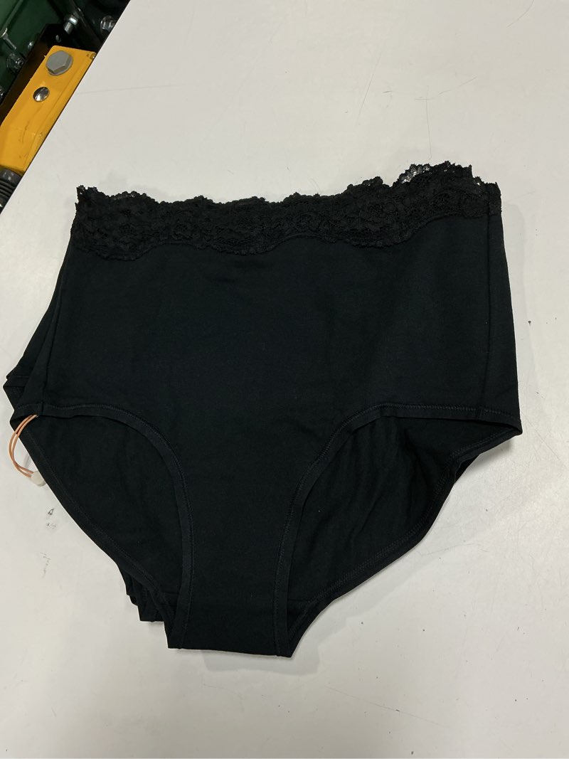 Condition photo showing Good Condition for organic cotton lace trim maternity & postpartum brief (6-pack), s, black