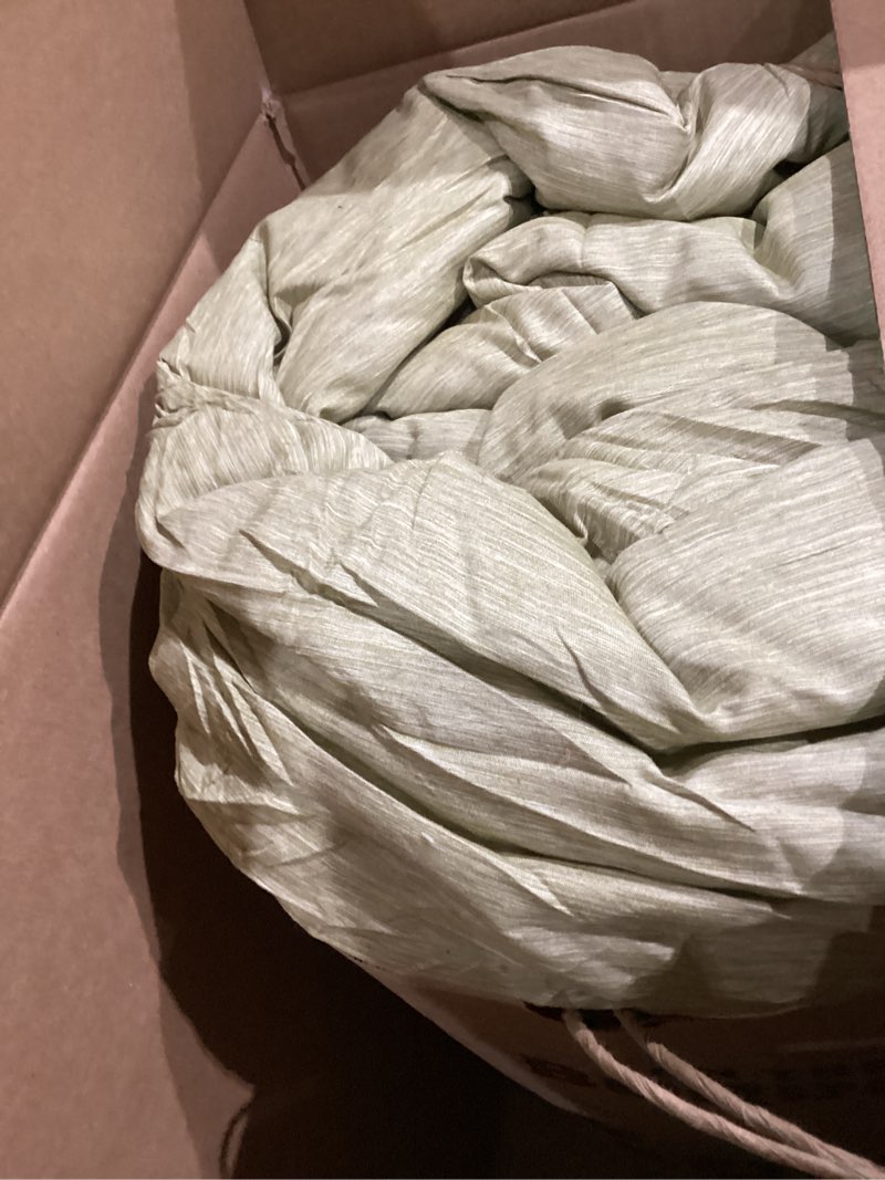 Condition photo showing As Is for CozyLux Queen Size Comforter Set - 3 Pieces Olive Green Soft Luxury Cationic Dyeing Bedding Comforter for All Season, Breathable Lightweight Fluffy Boho Bed Sets with 1 Comforter and 2 Pillow Shams Olive Green Queen