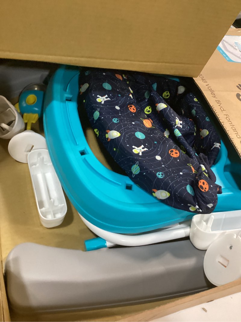 Condition photo showing As Is for Smart Steps® Trend Activity Walker, Space Walk Navy