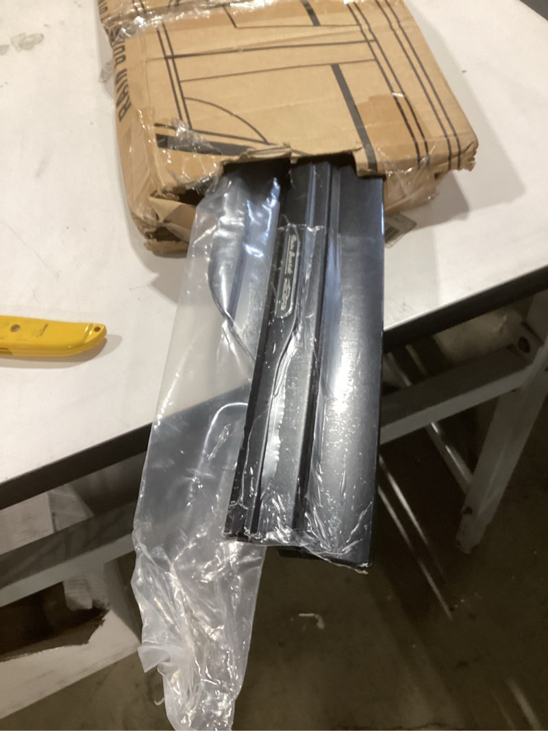 Condition photo showing As Is for rain guards fit for chevy/chevrolet colorado crew cab 2023 2024 2025 2026, durable tape-on side window wind deflectors & visors 2023-2026 gmc canyon crew cab rain guard black 4 pcs 2023-2025 chevy colorado/gmc canyon (tape-on)