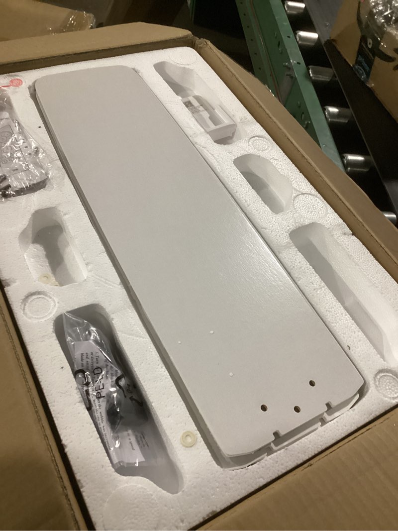 Condition photo showing Good Condition for Dreo Ceiling Fans with Lights, 12 Speeds & 3 Fan Modes, Quiet DC Motor, Low Profile Easy to Install, Flush Mount Smart Ceiling Fan with Dimmable LED, 12H Timer for Bedroom, Remote, White, 44'' WIFI White