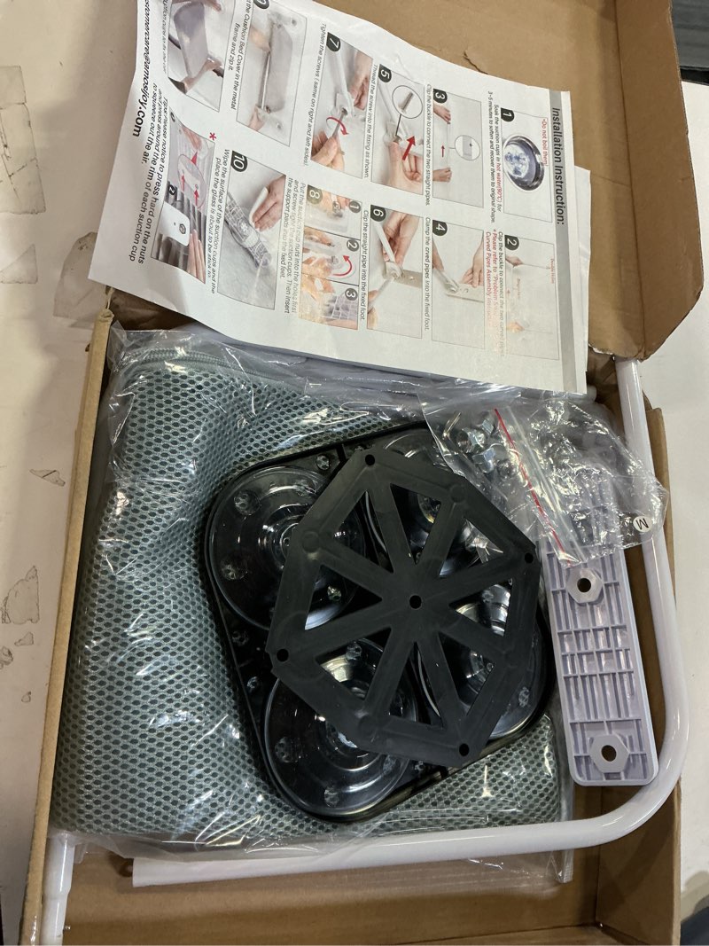 Condition photo showing New/Like New for AMOSIJOY Cordless Cat Window Perch, Cat Hammock for Wall with 4 Suction Cups, Solid Metal Frame and Reversible Cover, Foldable Cat Beds for Indoor Cats Gray Cover Large